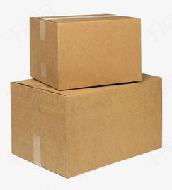 两个纸箱子高清PNG素材免费下载 实用设计资源推荐